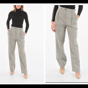 NWT Tory Burch Wool Linen double pleat trousers